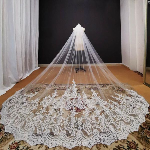 bridal veils romantic lace long wedding veil 3 meters cathedral 1 layer with comb headpiece accessories, Black
bridal veils romantic lace long wedding veil 3 meters cathedral 1 layer with comb headpiece accessories, Black