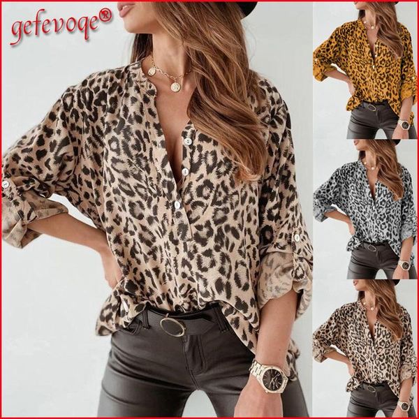women's blouses & shirts women ity comfortable female loose single-breasted long sleeve office elegant leopard printing cardigan corset, White
women's blouses & shirts women ity comfortable female loose single-breasted long sleeve office elegant leopard printing cardigan corset, White