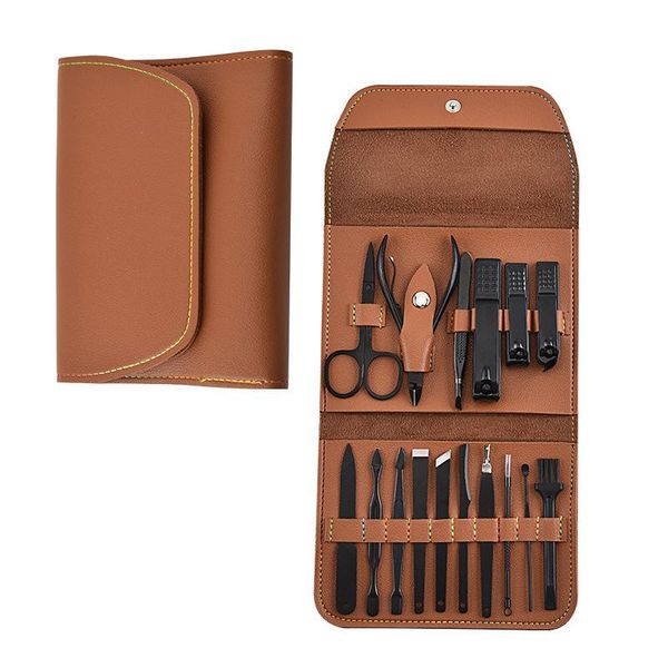 nail art kits 16pcs/set multifunction clippers set black pedicure scissor stainless steel tweezer manicure kit tools
nail art kits 16pcs/set multifunction clippers set black pedicure scissor stainless steel tweezer manicure kit tools