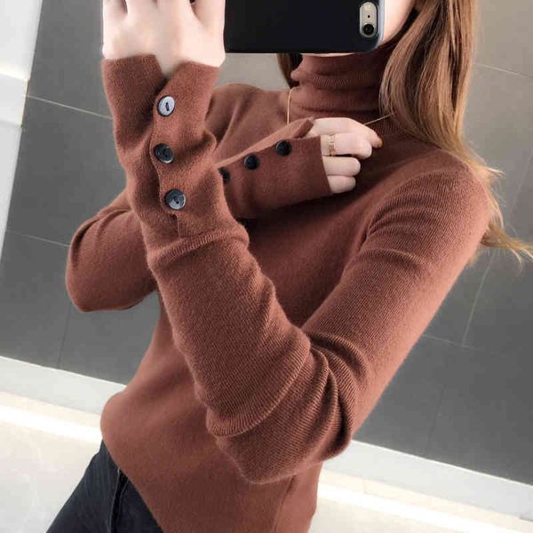 women's sweaters button long sleeve pile heap turtleneck slim knitted high elastic fall winter fashion pullovers 1pf7, White;black
women's sweaters button long sleeve pile heap turtleneck slim knitted high elastic fall winter fashion pullovers 1pf7, White;black