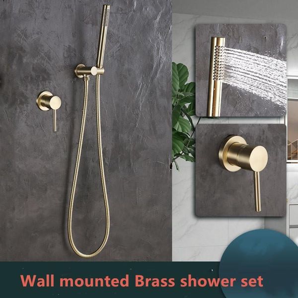 wall mounted brass bathroom shower faucet set with cold water mixer valve holder handheld head sets
wall mounted brass bathroom shower faucet set with cold water mixer valve holder handheld head sets