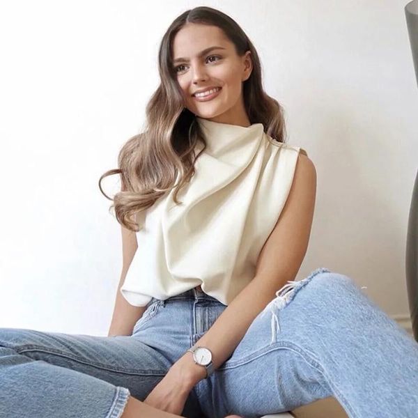 women's blouses & shirts vintage women elegant stand collar soft 2021 summer fashion ladies stylish loose casual female girls chic, White
women's blouses & shirts vintage women elegant stand collar soft 2021 summer fashion ladies stylish loose casual female girls chic, White