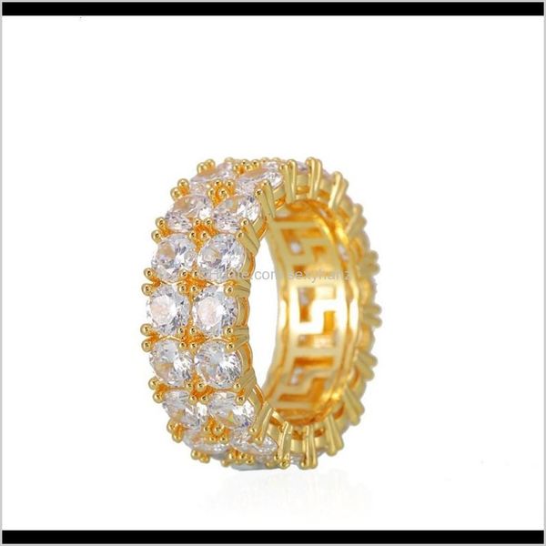 cluster rings drop delivery 2021 jewelry hip hop micro set gold mens couple double row zircon ring 7-12 feqf3, Golden;silver
cluster rings drop delivery 2021 jewelry hip hop micro set gold mens couple double row zircon ring 7-12 feqf3, Golden;silver