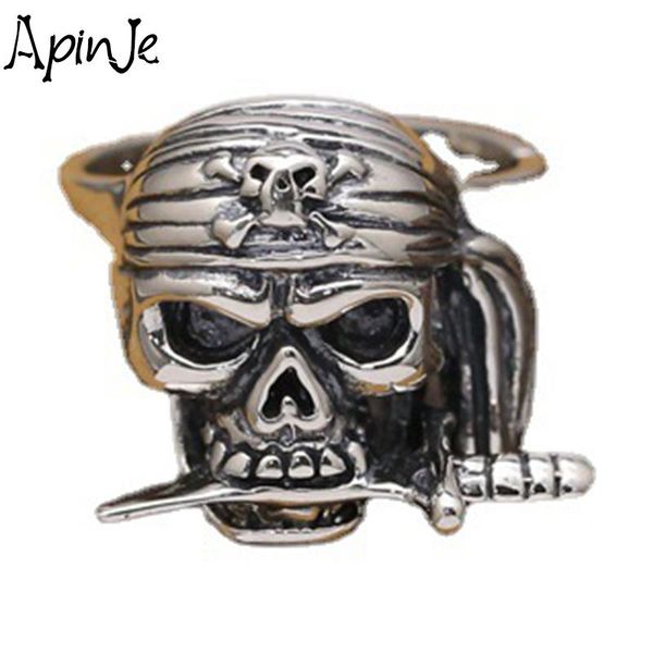 cluster rings apinje 925 sterling silver pirate open skull ring vintage punk men biker jewelry, Golden;silver
cluster rings apinje 925 sterling silver pirate open skull ring vintage punk men biker jewelry, Golden;silver