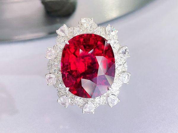 hjy fine jewelry pure 18k gold natural red tourmaline 10.6ct gemstones diamonds gift female rings for women fine ring, Silver
hjy fine jewelry pure 18k gold natural red tourmaline 10.6ct gemstones diamonds gift female rings for women fine ring, Silver