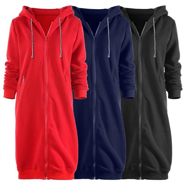 women's hoodies & sweatshirts wipalo autumn winter long sweatshirt coat women fashion casual zipper hooded jacket hoodie vintage casaco, Black
women's hoodies & sweatshirts wipalo autumn winter long sweatshirt coat women fashion casual zipper hooded jacket hoodie vintage casaco, Black