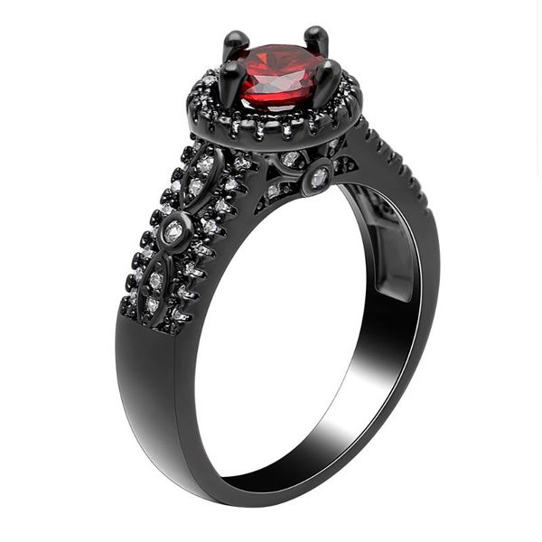 wedding rings 2021 red stone round vintage jewelry size 6/7/8/9 black gold filled engagement ring for women classic gift, Slivery;golden
wedding rings 2021 red stone round vintage jewelry size 6/7/8/9 black gold filled engagement ring for women classic gift, Slivery;golden