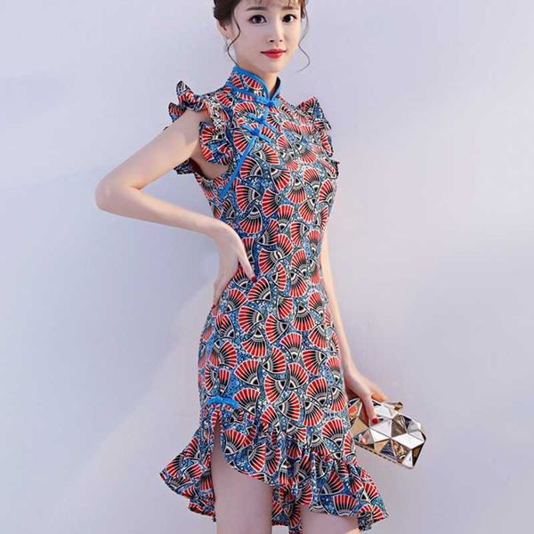 satin qipao summer lady traditional chinese style cheongsam dresse mandarin collar silm dress 210601, Black;gray
satin qipao summer lady traditional chinese style cheongsam dresse mandarin collar silm dress 210601, Black;gray