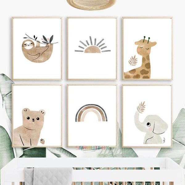 paintings nursery wall art print canvas painting jungle elephant giraffe bear sloth sun cloud nordic poster decor pictures for living room
paintings nursery wall art print canvas painting jungle elephant giraffe bear sloth sun cloud nordic poster decor pictures for living room