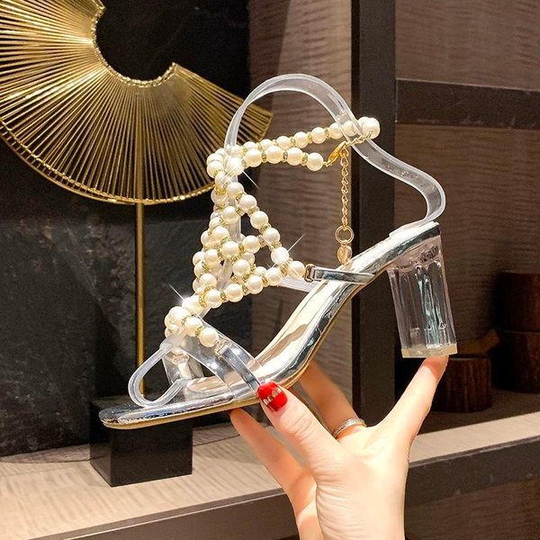 summer fashion design string bead women sandals transparent strange high heels ladies open toe shoes, Black
summer fashion design string bead women sandals transparent strange high heels ladies open toe shoes, Black