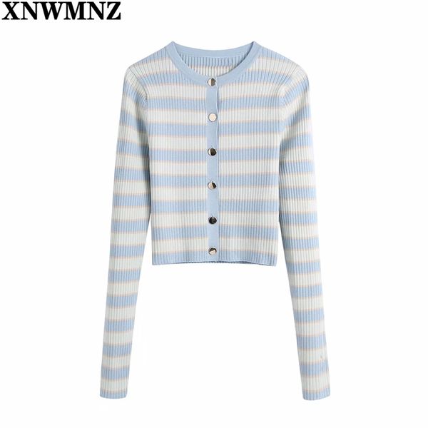 chic fashion striped cropped knitted cardigan sweater women vintage long sleeve female outerwear 210520, White;black
chic fashion striped cropped knitted cardigan sweater women vintage long sleeve female outerwear 210520, White;black