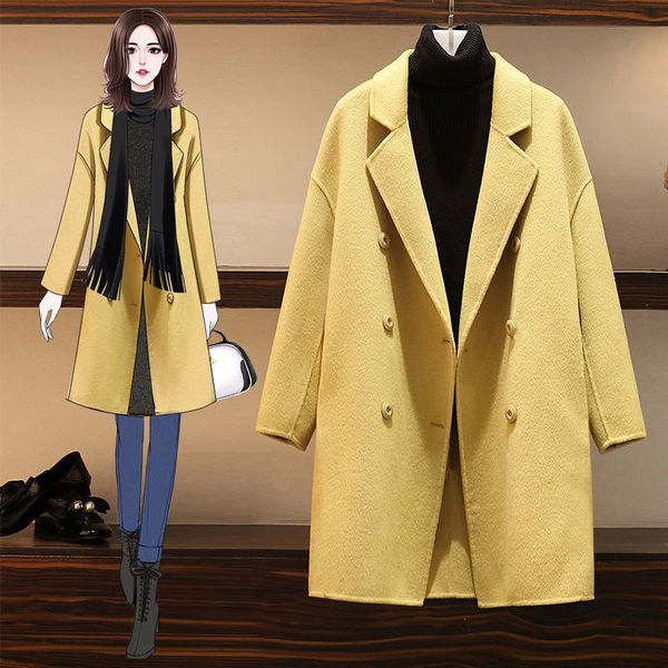 women's wool & blends more female size autumn/winter sister style fat cover slimming fashion reduction middle age decrease wool coat le, Black
women's wool & blends more female size autumn/winter sister style fat cover slimming fashion reduction middle age decrease wool coat le, Black