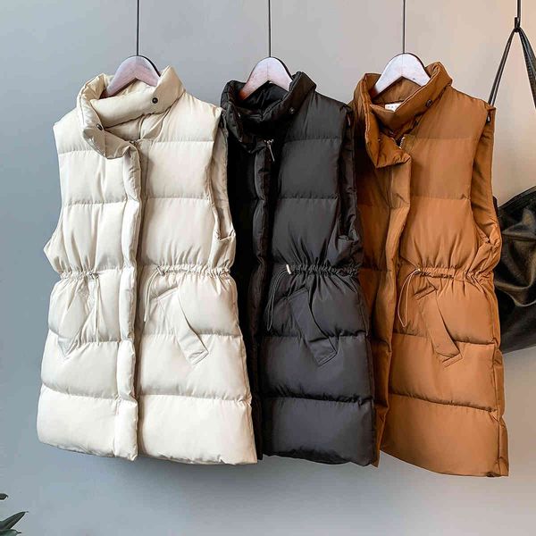 spring women adjustable waist slim 90% white duck down ss stand collar zipper sleeveless vest solid thick 210513, Black;white
spring women adjustable waist slim 90% white duck down ss stand collar zipper sleeveless vest solid thick 210513, Black;white