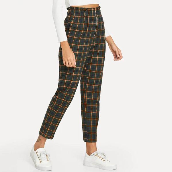 women's pants & capris 2021 summer fall england style trouser fashion design harem waist lattice printing zipper long trousers casual 5, Black;white
women's pants & capris 2021 summer fall england style trouser fashion design harem waist lattice printing zipper long trousers casual 5, Black;white