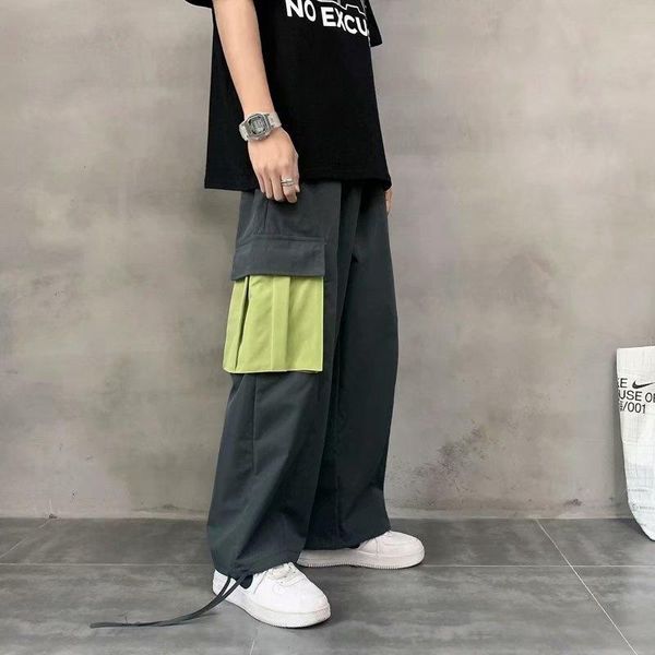 men's pants summer thin casual fashion wide-leg men streetear loose hip-hop pockets cargo mens trousers m-2xl, Black
men's pants summer thin casual fashion wide-leg men streetear loose hip-hop pockets cargo mens trousers m-2xl, Black