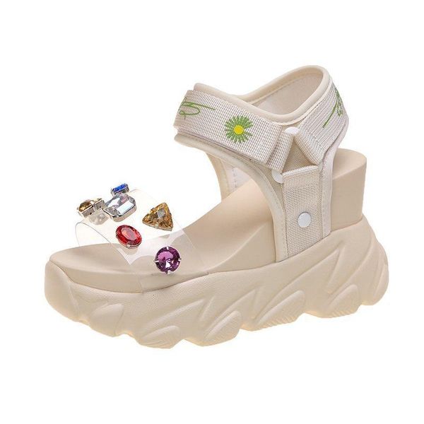 summer women sport sandals fashion transparent diamond wedge rhinestone woman chunky platform shoes, Black
summer women sport sandals fashion transparent diamond wedge rhinestone woman chunky platform shoes, Black