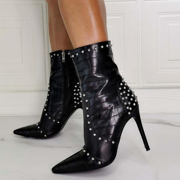 boots big size 36-43 ladies zip rivet ankle fashion pointed toe thin high heels women party shoes woman, Black
boots big size 36-43 ladies zip rivet ankle fashion pointed toe thin high heels women party shoes woman, Black