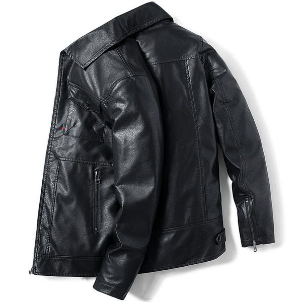 men's thin style autumn 2021 black motorcycle leather jackets trend slim korean jacket personality fur & faux
men's thin style autumn 2021 black motorcycle leather jackets trend slim korean jacket personality fur & faux