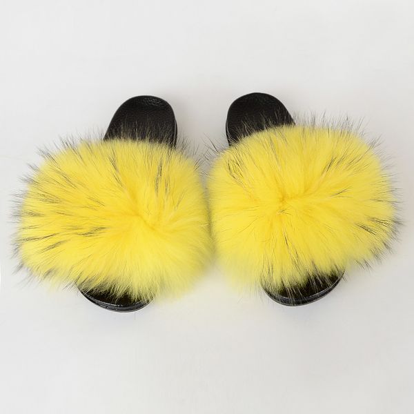 fur slides raccoon racoon slide vendor custom fluffy real slipper, Black 
fur slides raccoon racoon slide vendor custom fluffy real slipper, Black