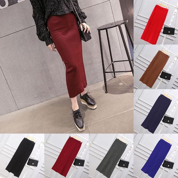 skirts korean fashion long skirt women elastic waist woolen knitted pencil winter spring solid color office ladies jupe, Black
skirts korean fashion long skirt women elastic waist woolen knitted pencil winter spring solid color office ladies jupe, Black