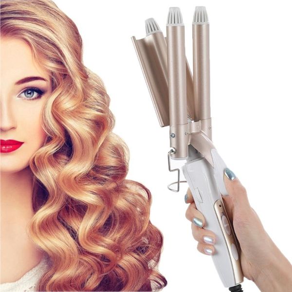 electric hair brushes professional curling iron ceramic triple barrel styler waver styling tools 110-220v curler
electric hair brushes professional curling iron ceramic triple barrel styler waver styling tools 110-220v curler