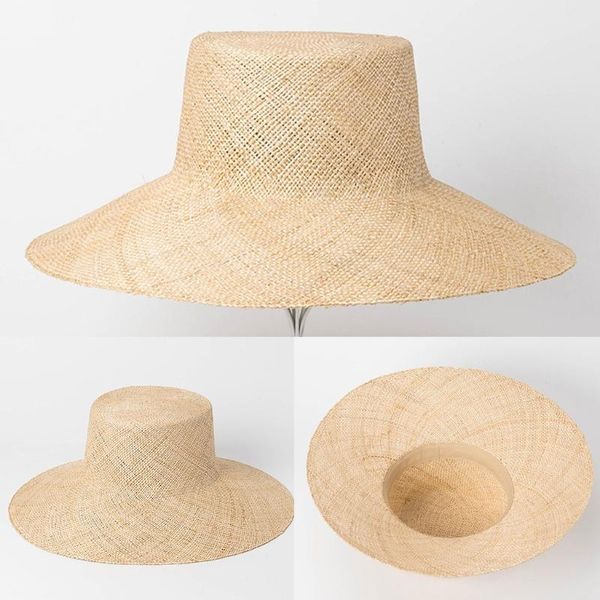 Unisex Summer Woven Straw Hat Large Wide Brim Sun Protection Flat Top Outdoor Casual Travel Vacation Floppy Beach Cap Hats, Blue;gray
Unisex Summer Woven Straw Hat Large Wide Brim Sun Protection Flat Top Outdoor Casual Travel Vacation Floppy Beach Cap Hats, Blue;gray