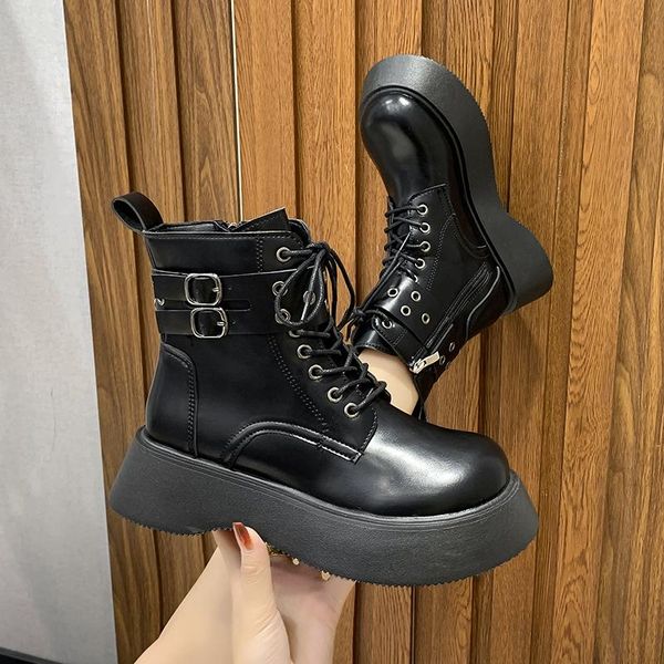 boots women's autumn flat heel shoes round toe luxury designer boots-women lace up summer rock ladies fashion 2021 med ankle, Black
boots women's autumn flat heel shoes round toe luxury designer boots-women lace up summer rock ladies fashion 2021 med ankle, Black