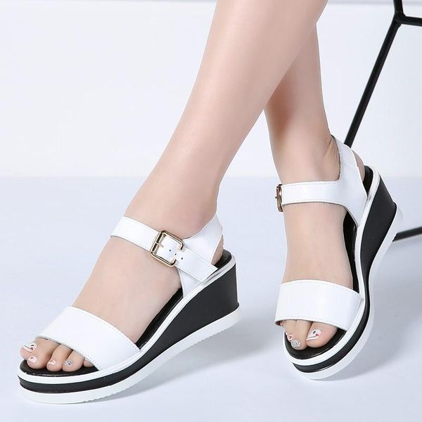 dress shoes 2021 women sandals white flat wedge summer platform sandalias ladies thick heel sole gladiator, Black
dress shoes 2021 women sandals white flat wedge summer platform sandalias ladies thick heel sole gladiator, Black