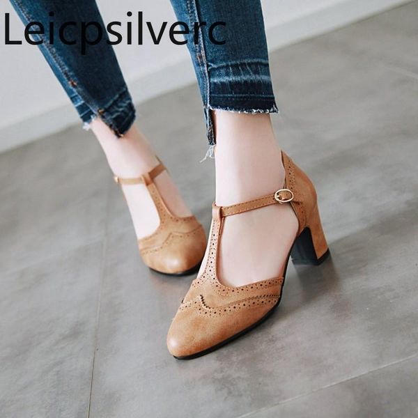 dress shoes pumps spring and autumn style casual round head buckle thick heel high women's shoe plus size 34-43, Black
dress shoes pumps spring and autumn style casual round head buckle thick heel high women's shoe plus size 34-43, Black