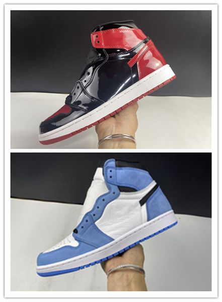 shoes men women 1s 1 og university blue bred patent designer luxury athletic sports sneakers
shoes men women 1s 1 og university blue bred patent designer luxury athletic sports sneakers