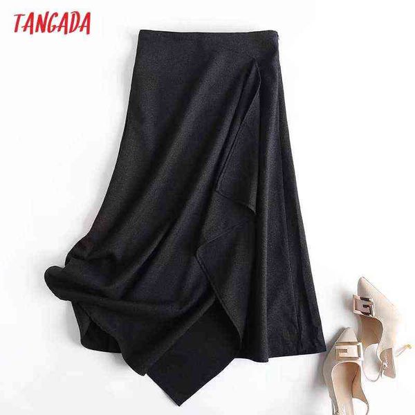 tangada women gray black ruffles winter midi skirt faldas mujer vintage office ladies elegant chic mid calf skirts 4c201 211120
tangada women gray black ruffles winter midi skirt faldas mujer vintage office ladies elegant chic mid calf skirts 4c201 211120