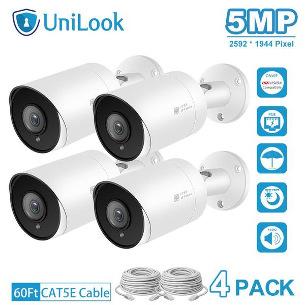 unillook 5mp ip camera 4pcs onvif poe built-in microphone sd card slot ir 30m security outdoor 66 h.265 cameras
unillook 5mp ip camera 4pcs onvif poe built-in microphone sd card slot ir 30m security outdoor 66 h.265 cameras
