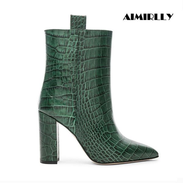 boots women's pointed toe high heels ankle pu crocodile pattern booties ladies autumn winter shoes party clubwear wear aimirlly, Black
boots women's pointed toe high heels ankle pu crocodile pattern booties ladies autumn winter shoes party clubwear wear aimirlly, Black