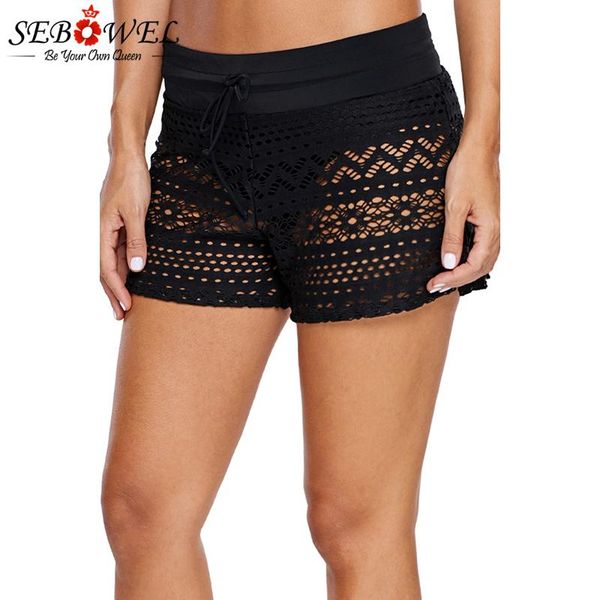 women's swimwear sebowel women black lace shorts 2021 summer boardshorts female bikini bottoms beach swimsuit plus size 3xl, White;black
women's swimwear sebowel women black lace shorts 2021 summer boardshorts female bikini bottoms beach swimsuit plus size 3xl, White;black