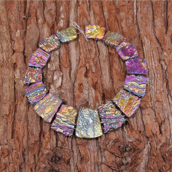 fashion necklace set jewelry,15pcs strand colourful titanium dragon blood stones graduated slab slice beads gems bulk, Black
fashion necklace set jewelry,15pcs strand colourful titanium dragon blood stones graduated slab slice beads gems bulk, Black