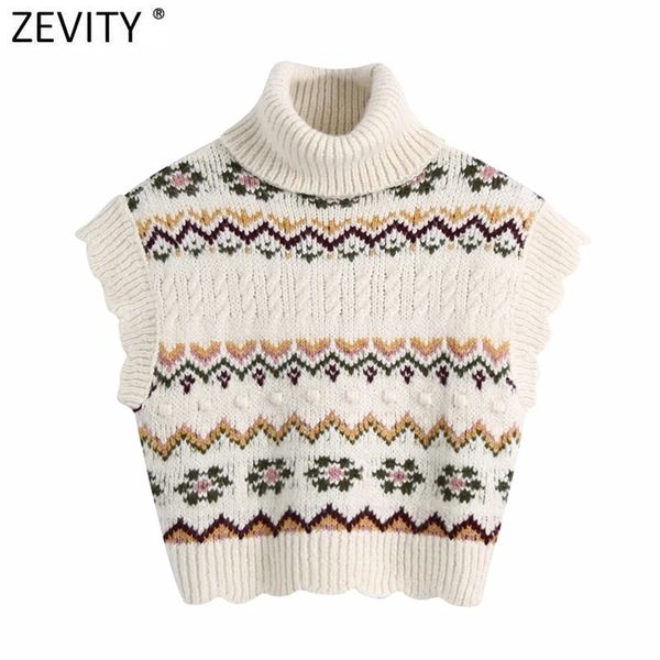women vintage turtleneck flower print jacquard knitting sweater female wave edge casual vest chic pullovers s650 210416, White;black
women vintage turtleneck flower print jacquard knitting sweater female wave edge casual vest chic pullovers s650 210416, White;black