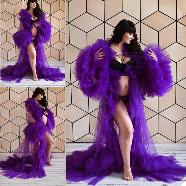 women's sleepwear elegant maternity dresses custom made tiered ruffles tulle long sleeve gown for po party prom pajamas nightgown, Black;red
women's sleepwear elegant maternity dresses custom made tiered ruffles tulle long sleeve gown for po party prom pajamas nightgown, Black;red