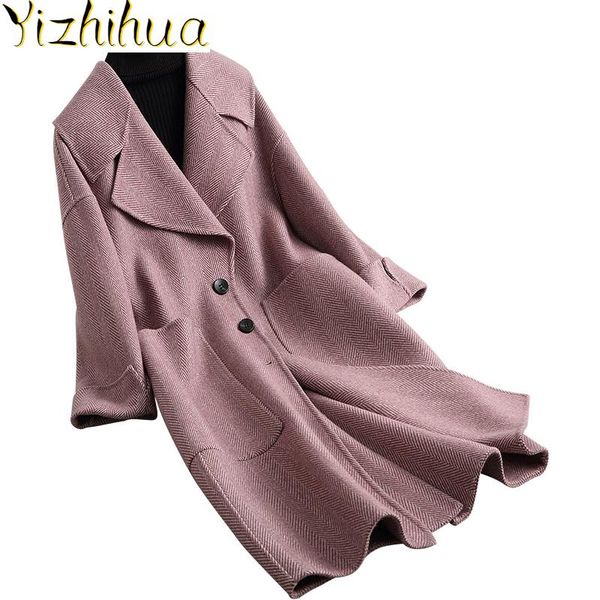 women's wool & blends women 2021 coat warm autumn winter jacket turn-down collar ladies long coats manteau femme kqn38062, Black
women's wool & blends women 2021 coat warm autumn winter jacket turn-down collar ladies long coats manteau femme kqn38062, Black