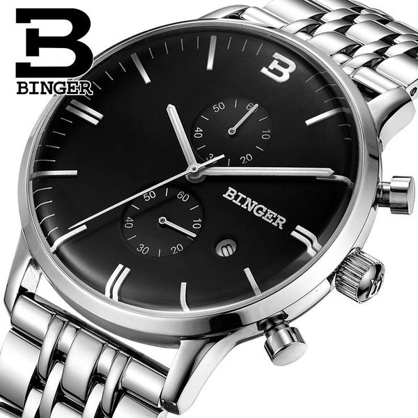 wristwatches binger fashion mens quartz watches men military wrist watch full steel sports waterproof relogio masculin, Slivery;brown
wristwatches binger fashion mens quartz watches men military wrist watch full steel sports waterproof relogio masculin, Slivery;brown