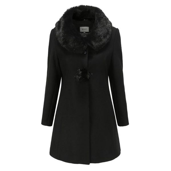 women's wool & blends 2021 autumn winter black woolen coat fur collar clothing fashion jacket loose long overcoat female casual coats
women's wool & blends 2021 autumn winter black woolen coat fur collar clothing fashion jacket loose long overcoat female casual coats