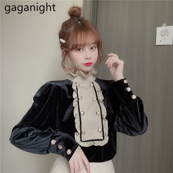 gaganight elegant women solid shirt chic ruffles long sleeve blouses 2021 autumn winter korean office lady vintage black blusas, White
gaganight elegant women solid shirt chic ruffles long sleeve blouses 2021 autumn winter korean office lady vintage black blusas, White