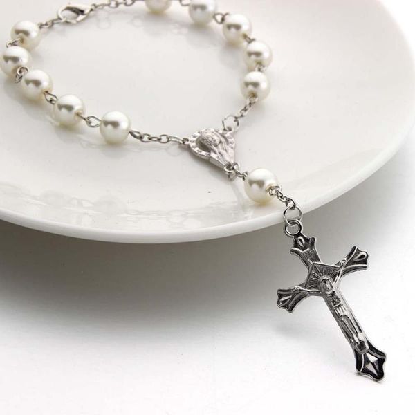 beaded, strands 2021 womens christian rosary bracelet white imitation pearl cross jesus accessories, Black
beaded, strands 2021 womens christian rosary bracelet white imitation pearl cross jesus accessories, Black
