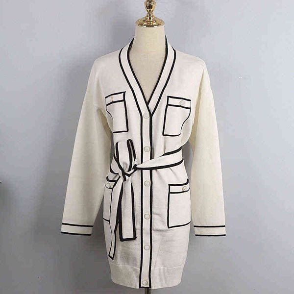 deat 2022 autumn and winter fashion casual v-neck full sleeves contrast colors waist belt pocket single breasted cardigan 211217, White;black
deat 2022 autumn and winter fashion casual v-neck full sleeves contrast colors waist belt pocket single breasted cardigan 211217, White;black