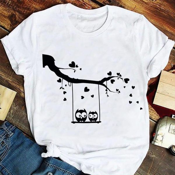 fashion cartoon summer cute women t shirt owl animal clothing tshirts clothes graphic lady print female tee, White
fashion cartoon summer cute women t shirt owl animal clothing tshirts clothes graphic lady print female tee, White