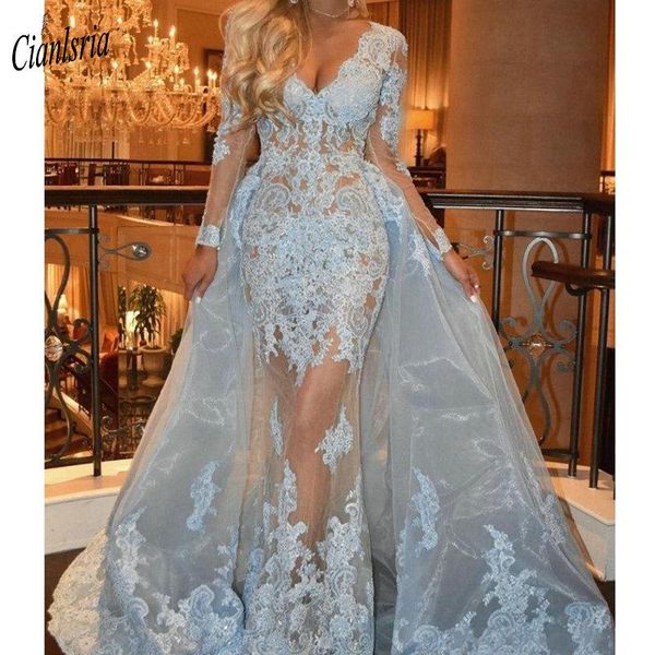 party dresses sky blue v-neck illusion dubai saudi mermaid evening dress long sleeve appliques islamic arabic formal, White;black
party dresses sky blue v-neck illusion dubai saudi mermaid evening dress long sleeve appliques islamic arabic formal, White;black