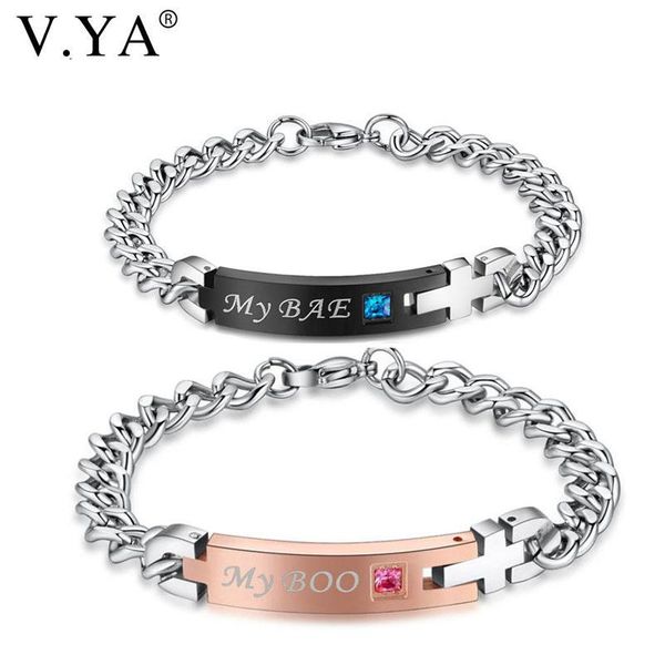 v.ya fashion my boo & bae named couple bracelets crystal stone charm for men women jewelry love link chain dropship link,, Black
v.ya fashion my boo & bae named couple bracelets crystal stone charm for men women jewelry love link chain dropship link,, Black