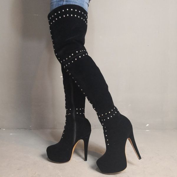boots ol omm female platform on the knee boots thin kicks high heels round toe black women's party shoes i size 5-15 amup
boots ol omm female platform on the knee boots thin kicks high heels round toe black women's party shoes i size 5-15 amup