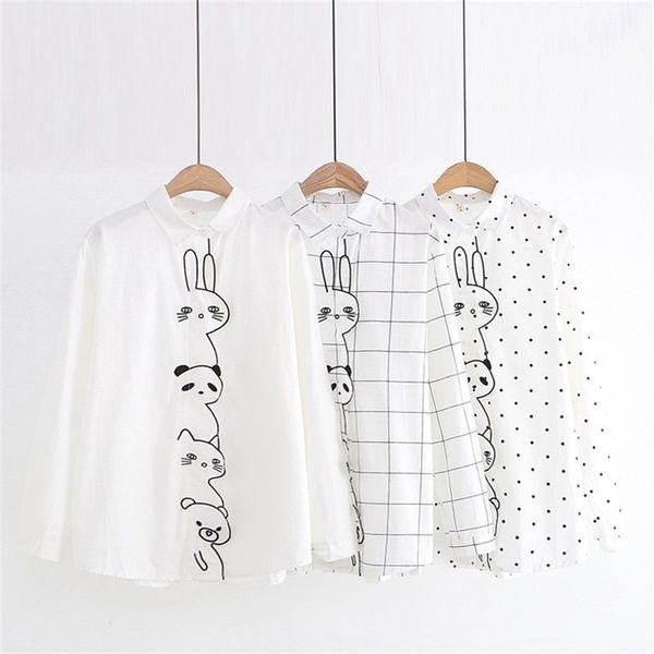 hsa women blouse turn-down collar shirt stripe cartoon embroidered button long sleeve loose female work blouses 210430, White
hsa women blouse turn-down collar shirt stripe cartoon embroidered button long sleeve loose female work blouses 210430, White