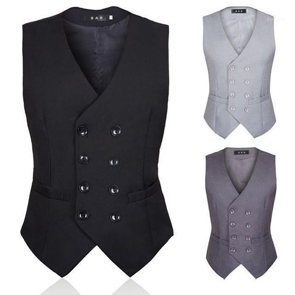 men's vests british style suit vest men double breasted vintage slim fit party dress blazer business formal occasion, Black;white
men's vests british style suit vest men double breasted vintage slim fit party dress blazer business formal occasion, Black;white