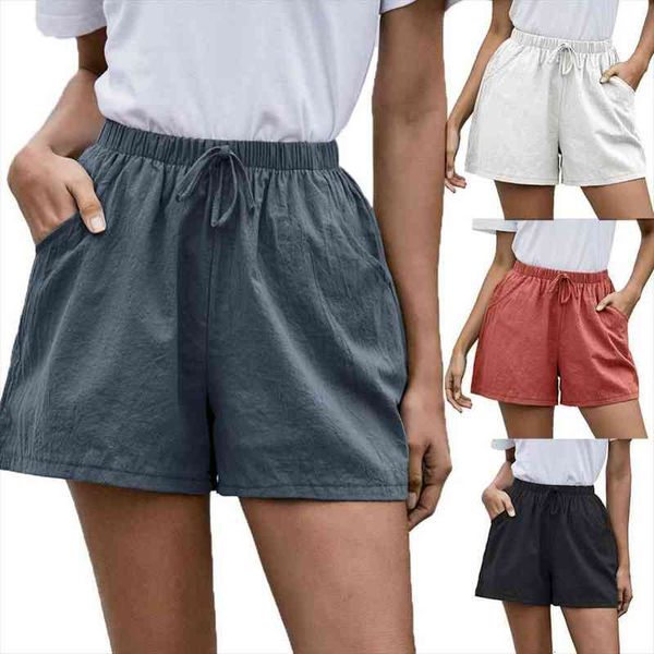 casual solid color high waist womens shorts drawstring pockets wide leg minipants, White;black
casual solid color high waist womens shorts drawstring pockets wide leg minipants, White;black
